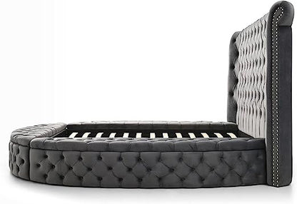 Go Green Woods Elizabeth Upholstered Round Storage King Bed