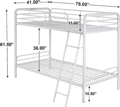 Go Green Woods Twin over Twin Metal Bunk Bed