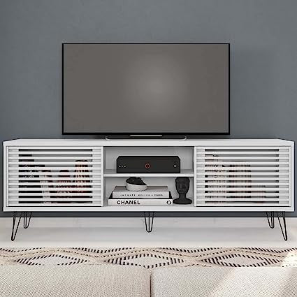 Go Green Woods Frizz Mid-Century Modern TV Stand for 70 Inch TV