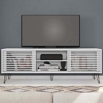 Go Green Woods Frizz Mid-Century Modern TV Stand for 70 Inch TV