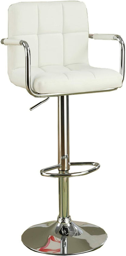 Go Green Woods Adjustable Bartstool with Metal Armrests (Red)
