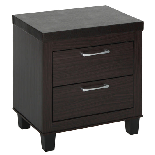 Go Green Woods Elegant Mid Century Modern 2 Drawer Nightstand