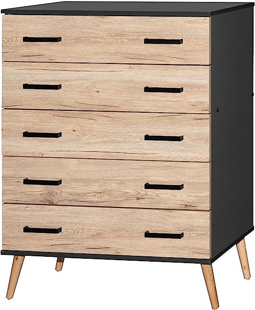 Go Green Woods Eli Mid-Century Modern 5 Drawer Chest