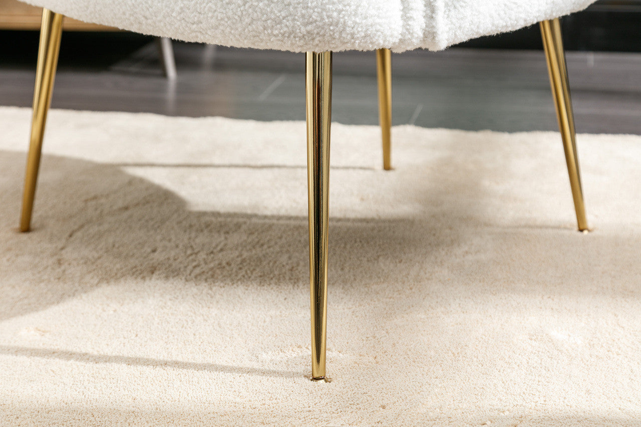 Teddy Gold Leg Shell Chair