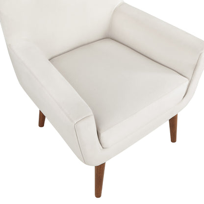 Astrid Sea Oat Velvet Mid-Century Arm Chair