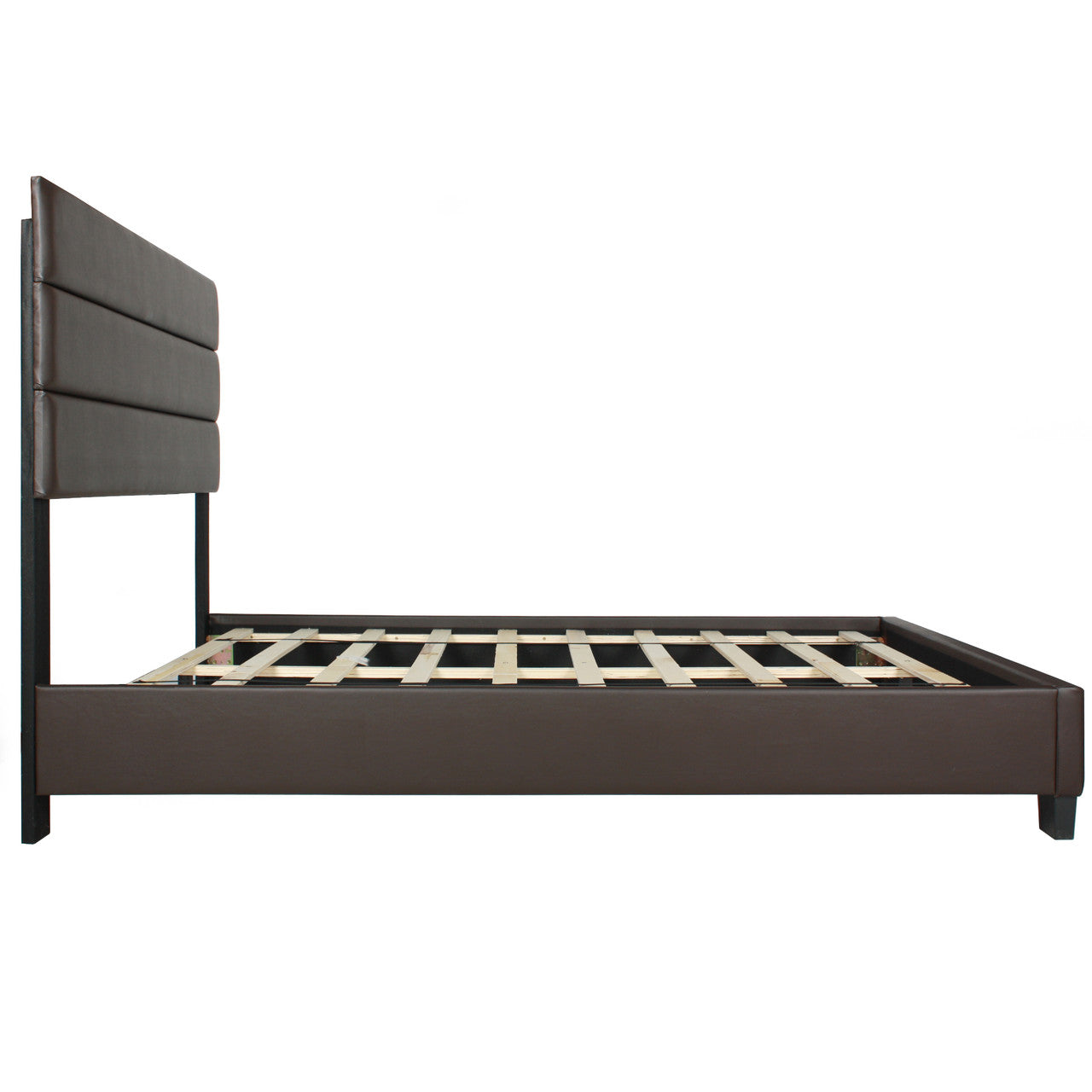 Go Green Woods Napoli Faux Leather Upholstered Platform Bed Queen