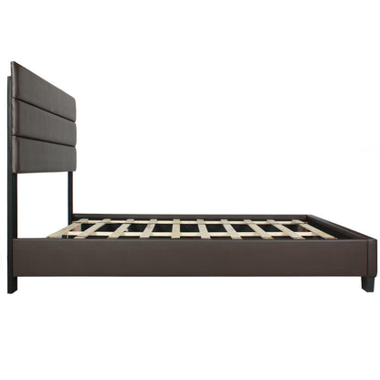 Go Green Woods Napoli Faux Leather Upholstered Platform Bed Queen