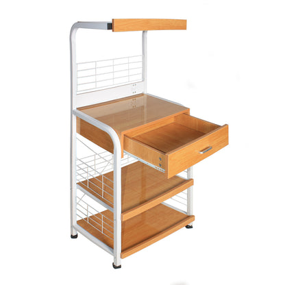 Go Green Woods Kristi Metal Frame Microwave Stand with Storage