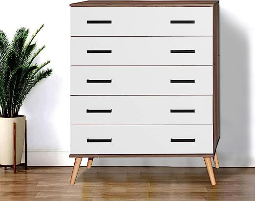 Go Green Woods Eli Mid-Century Modern 5 Drawer Chest