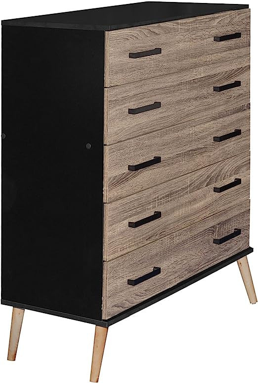 Go Green Woods Eli Mid-Century Modern 5 Drawer Chest