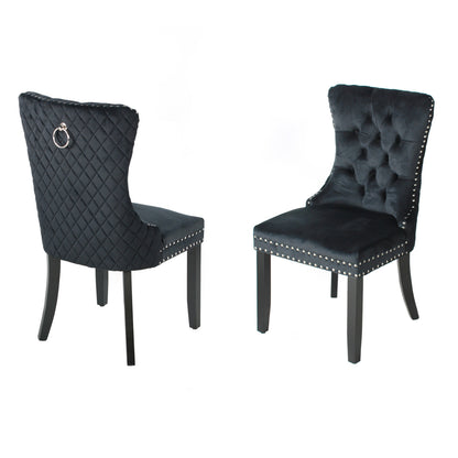 Go Green Woods Sofia Velvet Upholstered Tufted Dining Chair Set
