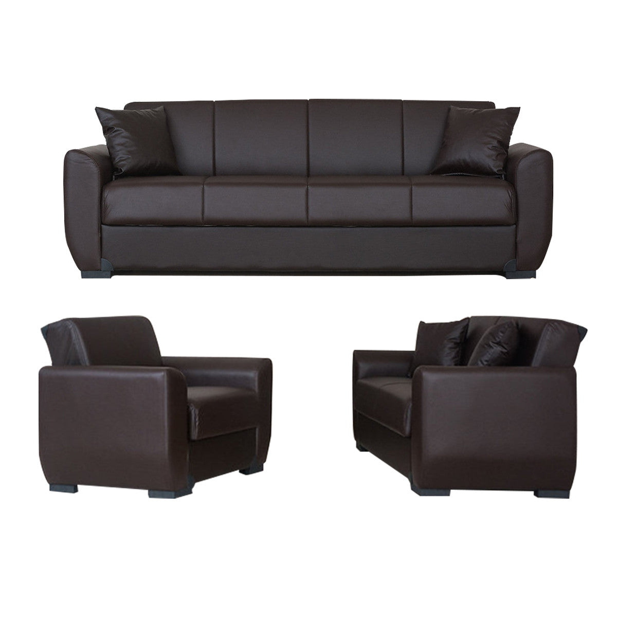 Aisha Brown PU Leather Chair