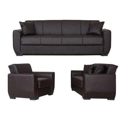 Aisha Brown PU Leather Chair
