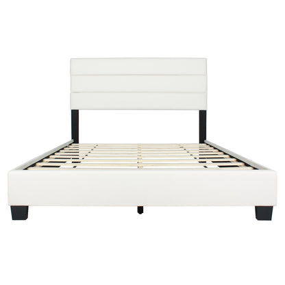 Go Green Woods Napoli Faux Leather Upholstered Platform Bed Queen