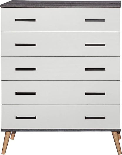 Go Green Woods Eli Mid-Century Modern 5 Drawer Chest