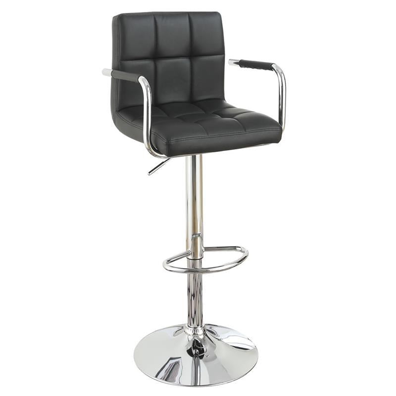 Go Green Woods Adjustable Bartstool with Metal Armrests (Red)