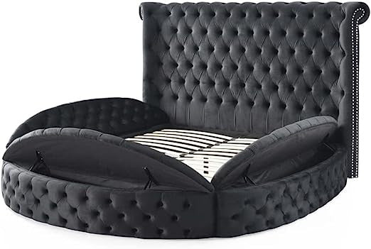 Go Green Woods Elizabeth Upholstered Round Storage King Bed