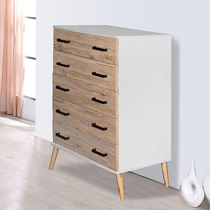 Go Green Woods Eli Mid-Century Modern 5 Drawer Chest