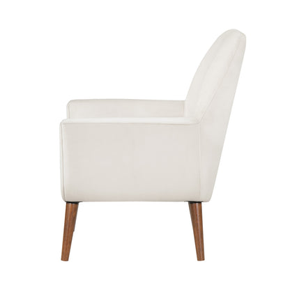 Astrid Sea Oat Velvet Mid-Century Arm Chair