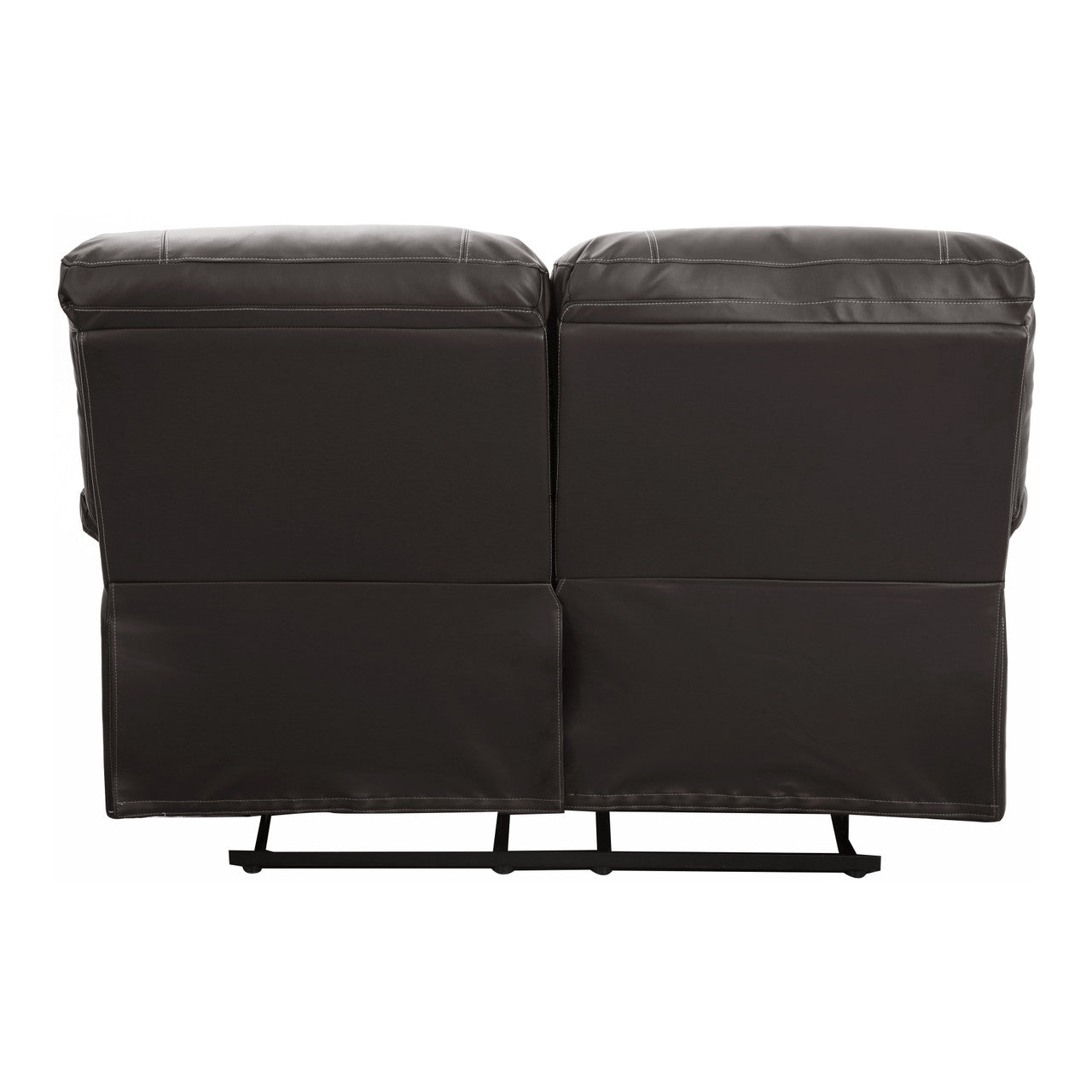 Dark Brown Double Reclining Faux Leather Loveseat