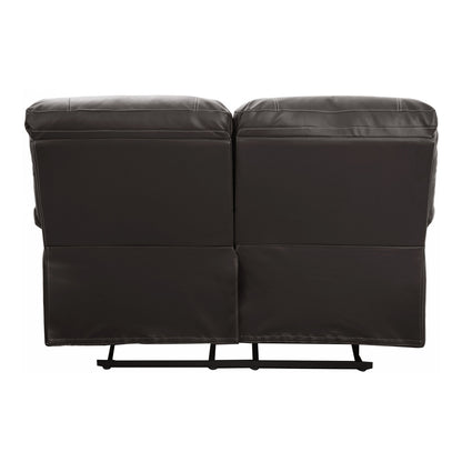 Dark Brown Double Reclining Faux Leather Loveseat