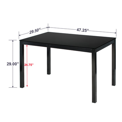 Go Green Woods Elliott Tempered Glass Metal Dining Table