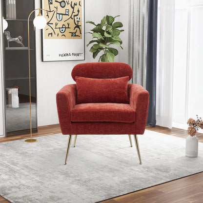 Terracotta Chenille Leisure Chair
