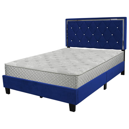 Go Green Woods Monica Velvet Upholstered Full Platform Bed