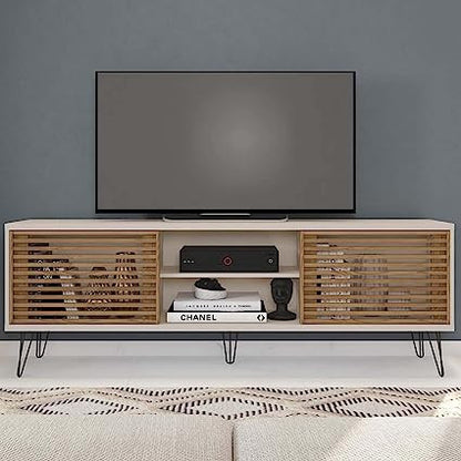 Go Green Woods Frizz Mid-Century Modern TV Stand for 70 Inch TV