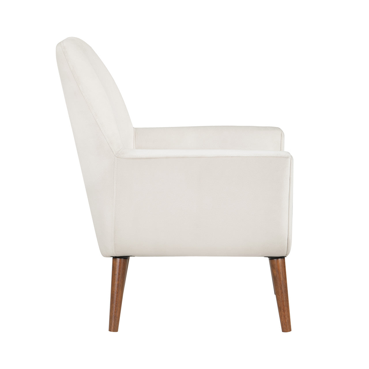 Astrid Sea Oat Velvet Mid-Century Arm Chair