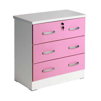 Go Green Woods Cindy Wooden 3 Drawer Chest Bedroom Dresser