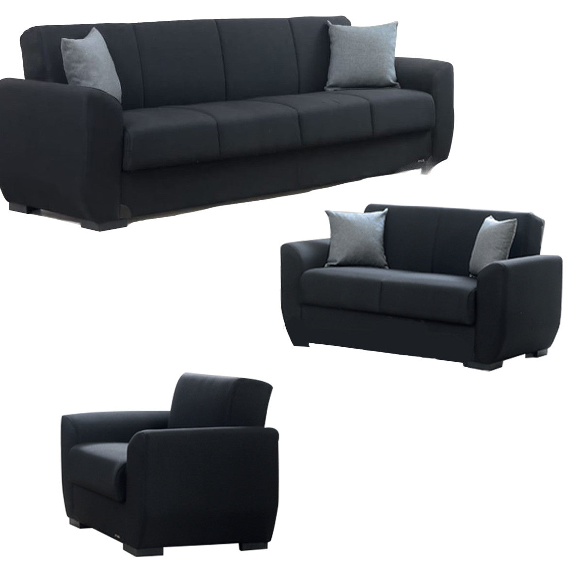 Maria Black Fabric Chair