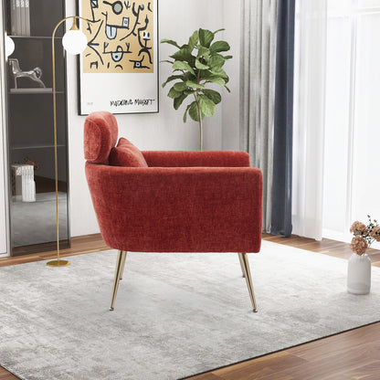 Terracotta Chenille Leisure Chair