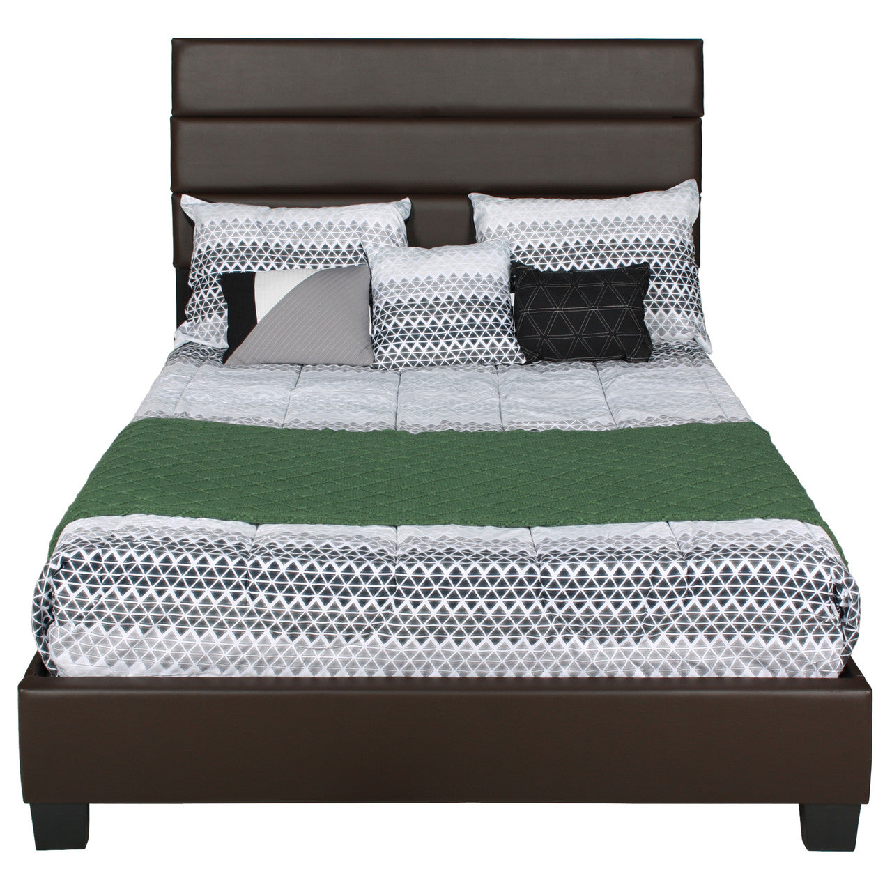 Go Green Woods Napoli Faux Leather Upholstered Platform Bed Queen