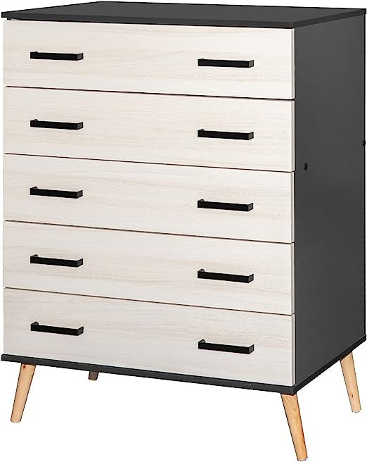 Go Green Woods Eli Mid-Century Modern 5 Drawer Chest