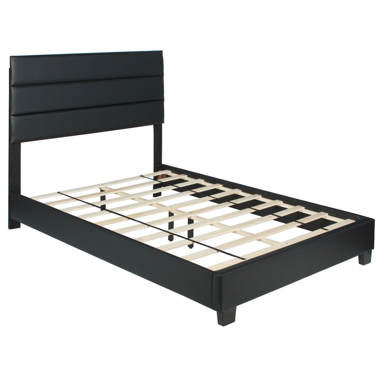 Go Green Woods Napoli Faux Leather Upholstered Platform Bed Queen