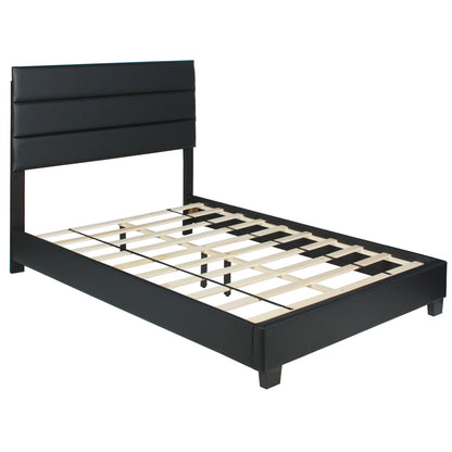 Go Green Woods Napoli Faux Leather Upholstered Platform Bed Queen