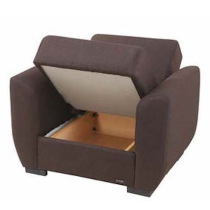 Karen Dark Brown Fabric Chair