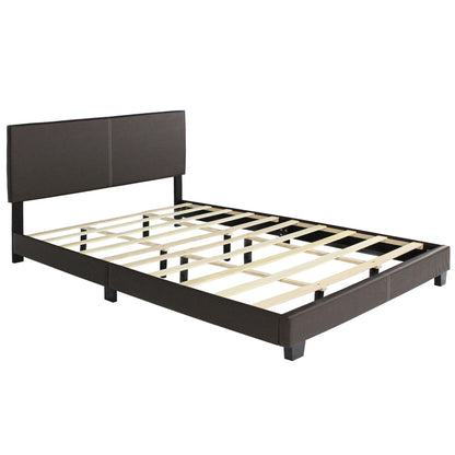 Go Green Woods Nora Faux Leather Upholstered King Panel Bed