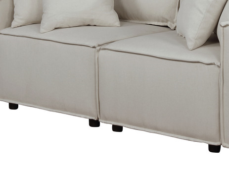 Elson Beige Linen Loveseat