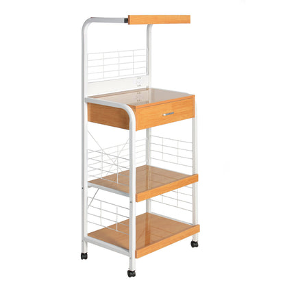 Go Green Woods Kristi Metal Frame Microwave Stand with Storage