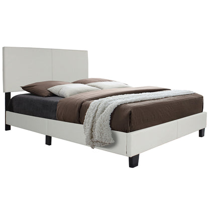 Go Green Woods Nora Faux Leather Upholstered King Panel Bed
