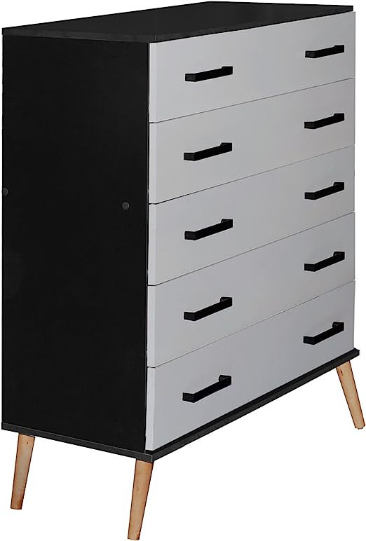 Go Green Woods Eli Mid-Century Modern 5 Drawer Chest