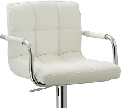 Go Green Woods Adjustable Bartstool with Metal Armrests (Red)