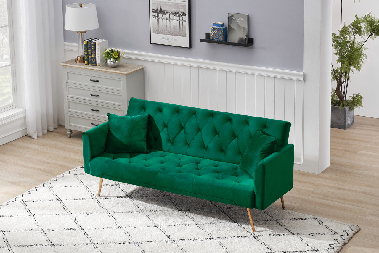Zen Zone 71" Convertible Double Folding Living Room Sofa Bed