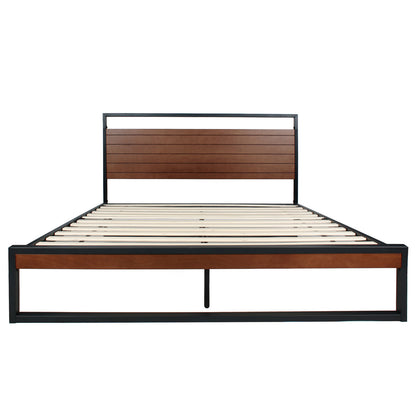 Go Green Woods Maximo Metal and Wood Platform Bed Frame