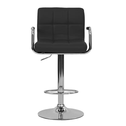 Go Green Woods Adjustable Bartstool with Metal Armrests (Red)