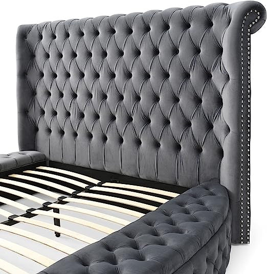 Go Green Woods Elizabeth Upholstered Round Storage King Bed