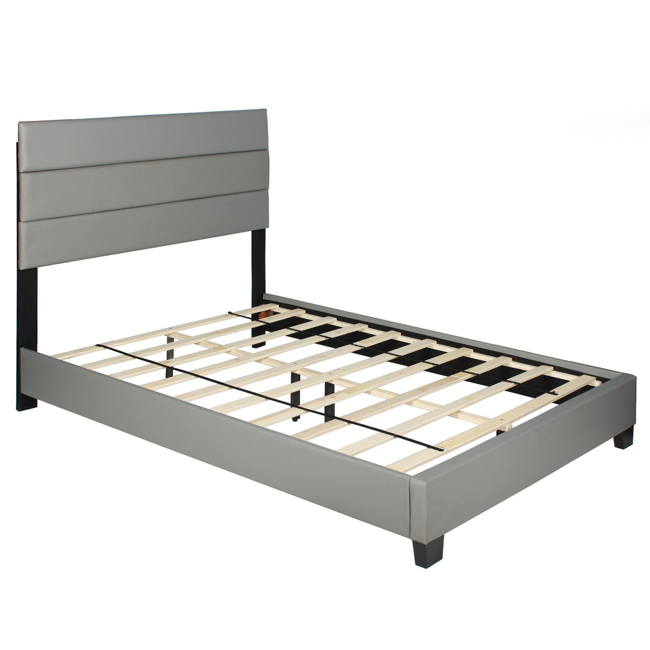 Go Green Woods Napoli Faux Leather Upholstered Platform Bed Queen
