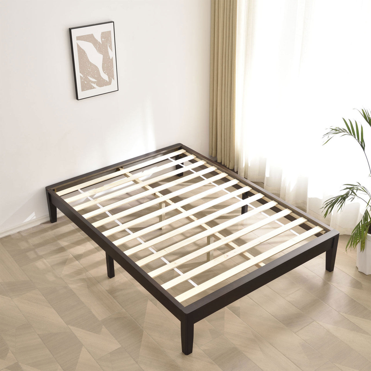 Go Green Woods Stella Solid Pine Wood Full Platform Bed Frame